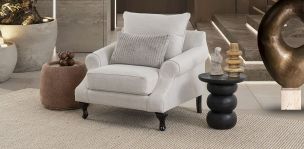 Sillón James Fiora Ecru Blanco