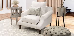 Sillón James Fiora Ecru Blanco