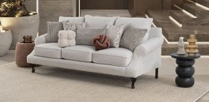 Sofá 3 Plazas James Fiora Ecru