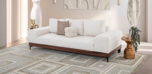 Sofá 3 Plazas Maya Blanco 