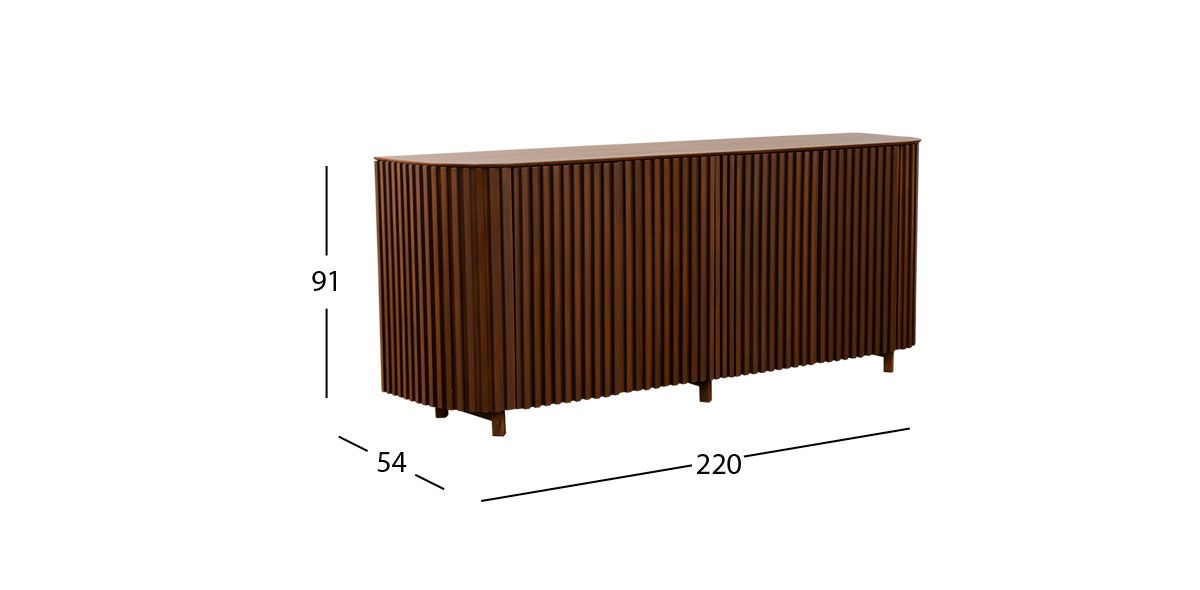 Aparador 220 Cm Lynnea Café 