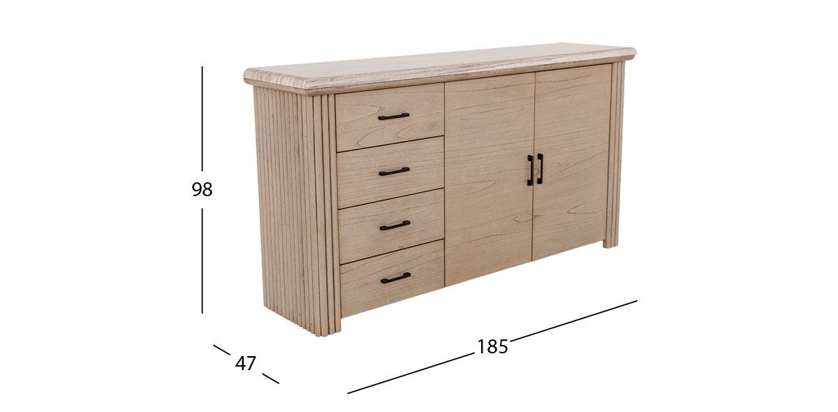 Aparador De Mármol Tinnie CL Beige