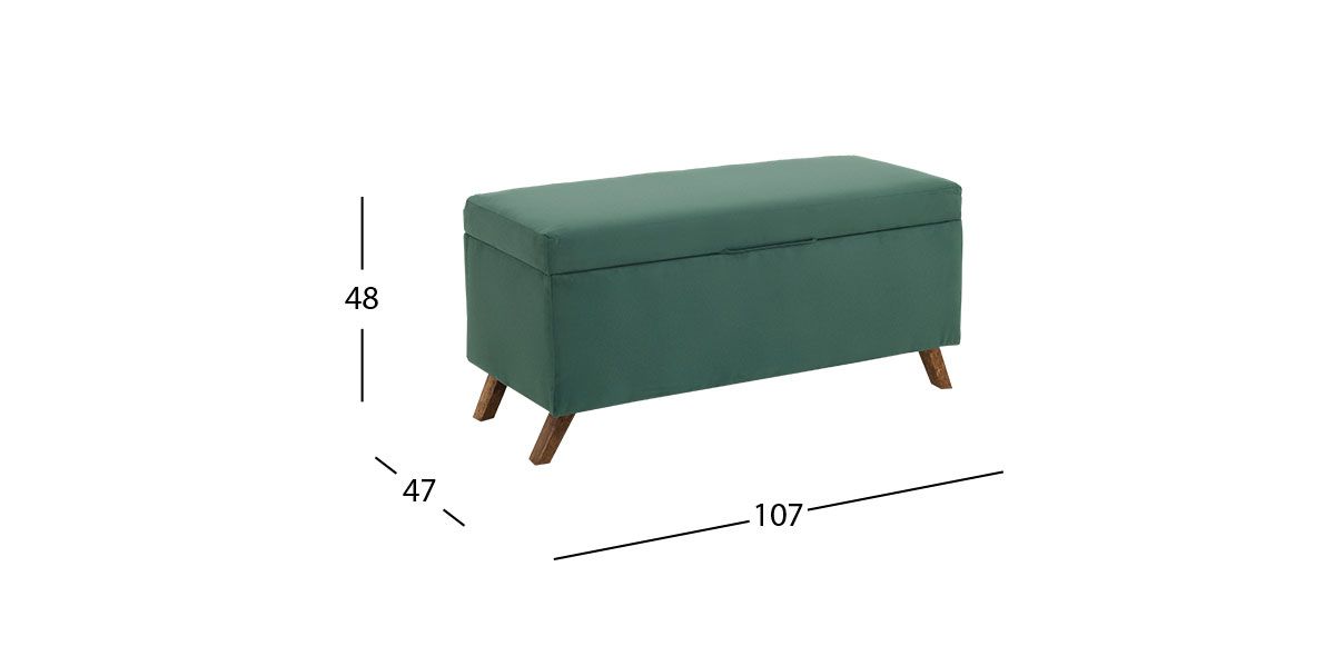 Banca Baúl Rod New Esmeralda Terciopelo