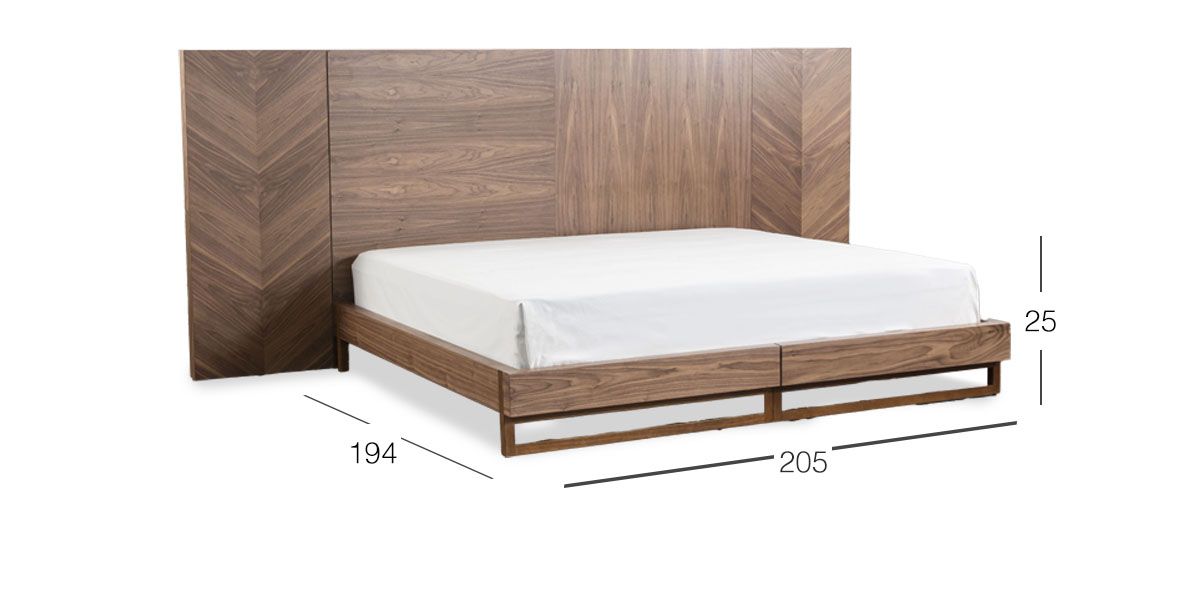 Base De Cama King Size Veliero CL Café Nogal