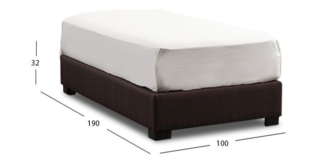 Base De  Cama Individual Gianna Choco