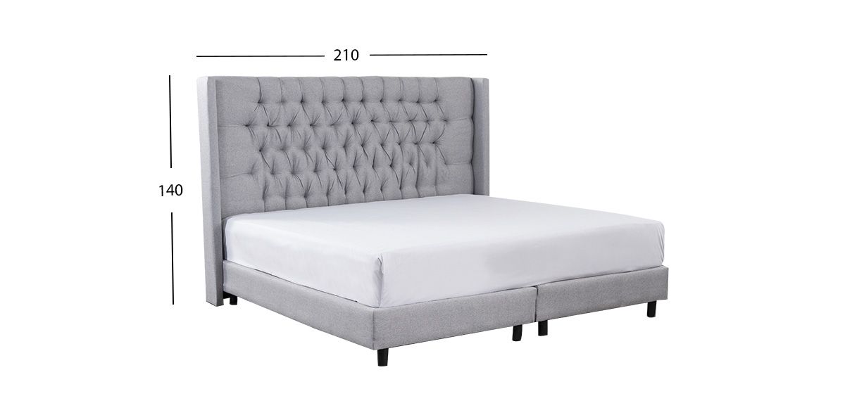 Cabecera King Size Estela Plata 