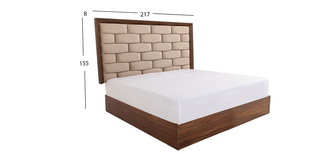 Cabecera King Size Tapizada Maileny Café