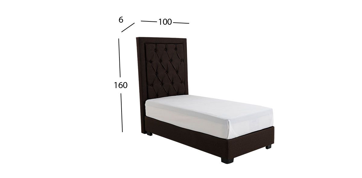 Base De  Cama Individual Gianna Choco