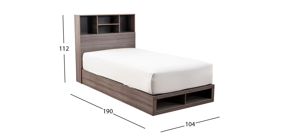 Cama Individual Mateo Gris