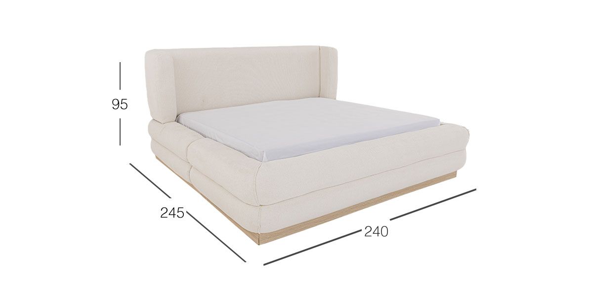 Cama King Size Deanne Beige 
