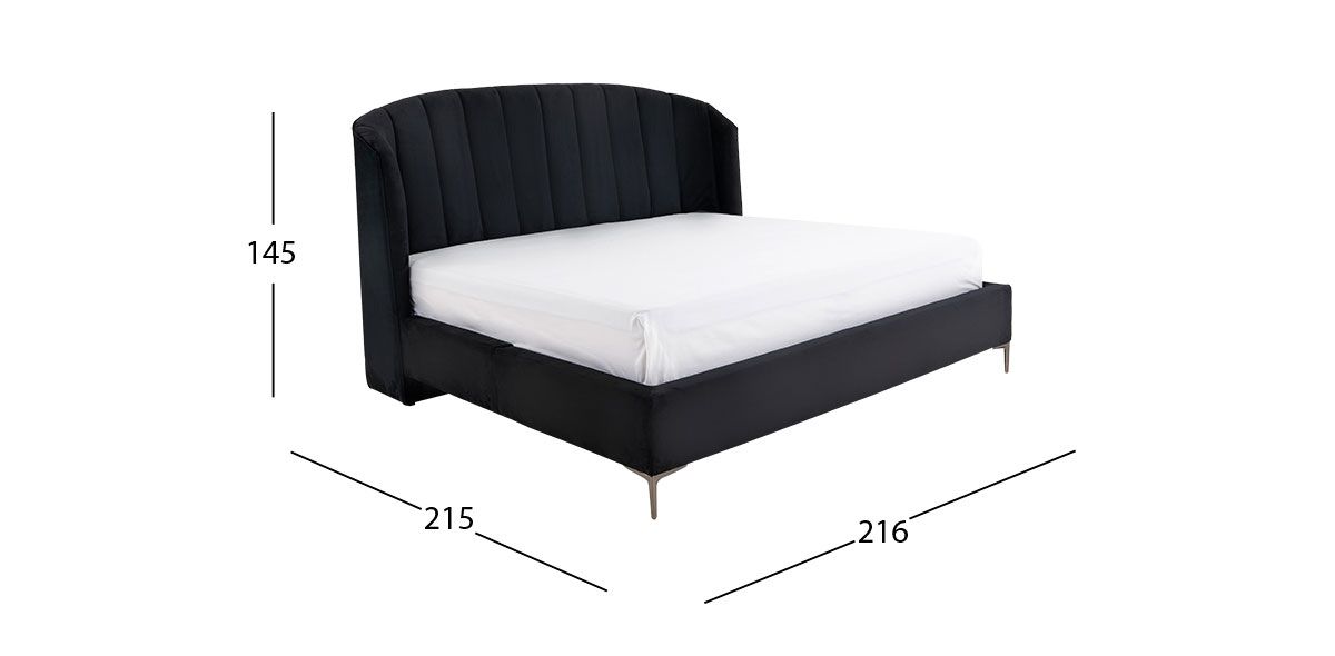 Cama King Size Anika Negro