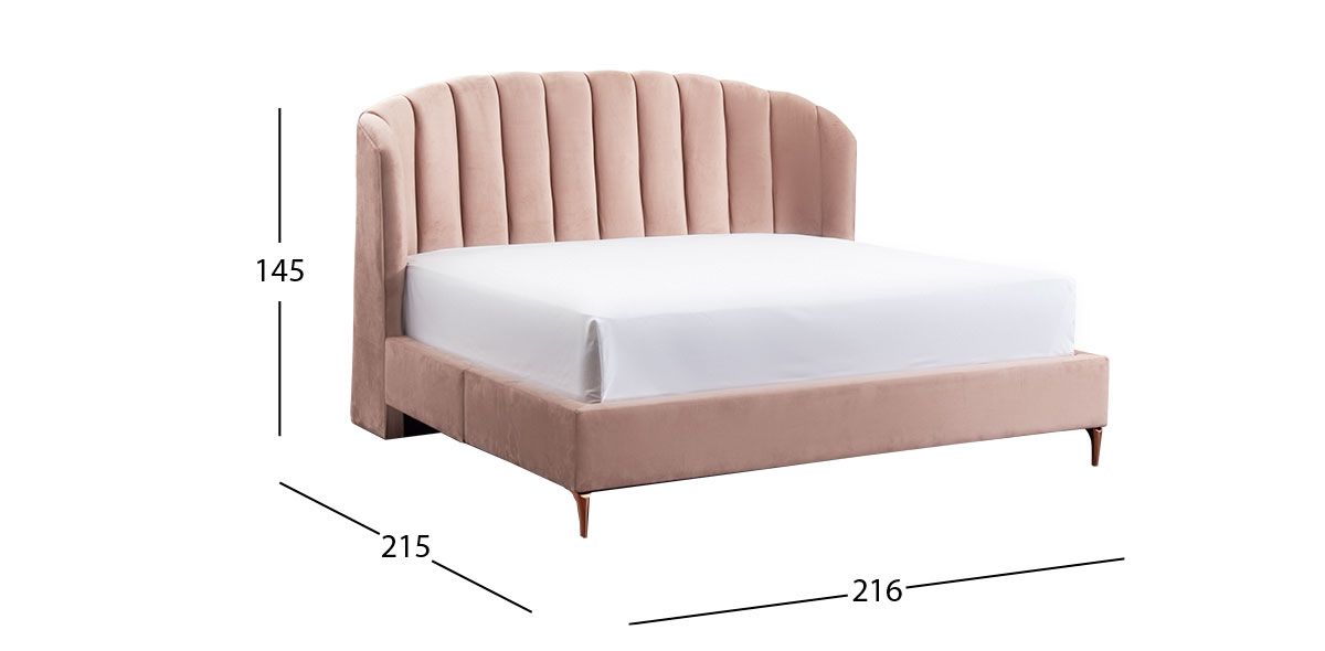 Cama King Size Anika Rosa