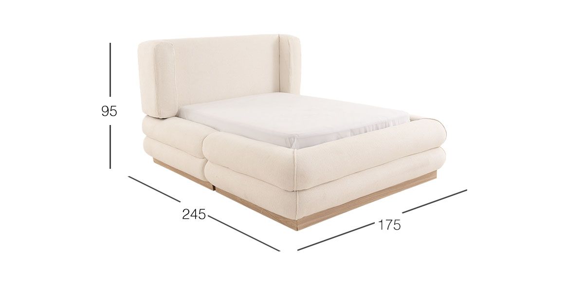 Cama Matrimonial Deanne Beige 