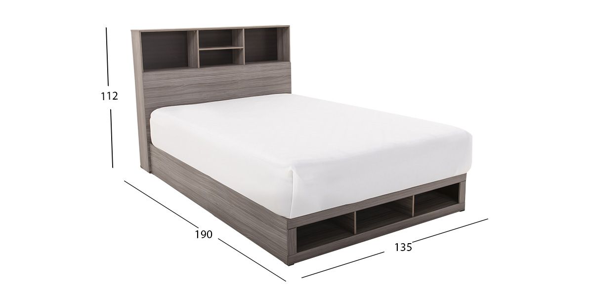 Cama Matrimonial Mateo Gris