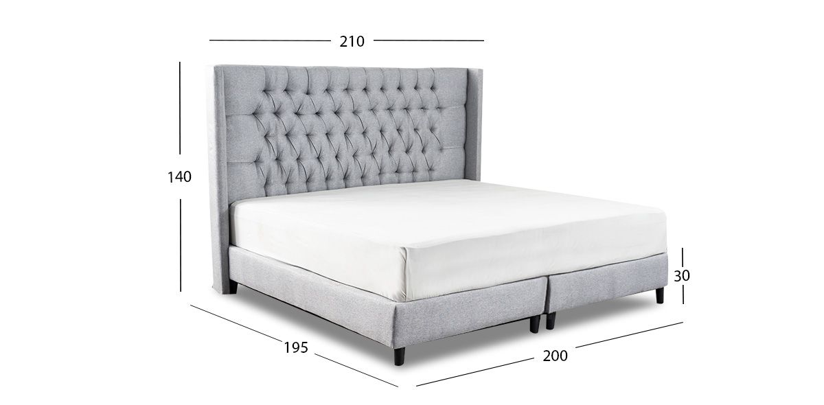 Cama King Size Estela Plata