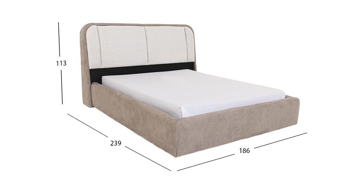 Cama Queen Size Enzo Beige