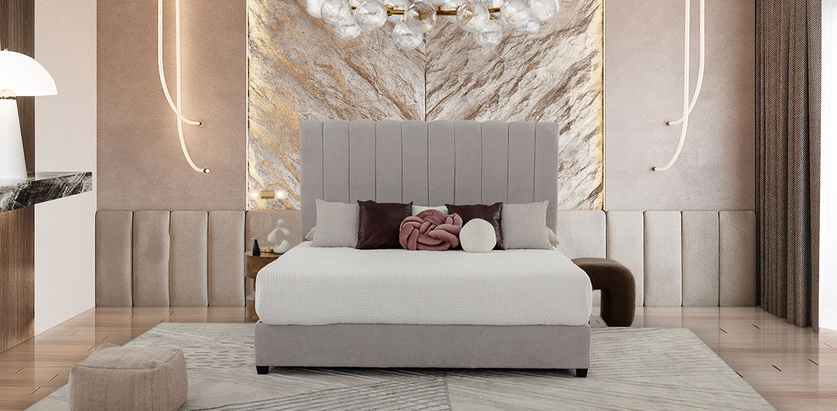Cama King Size Constanza Gris
