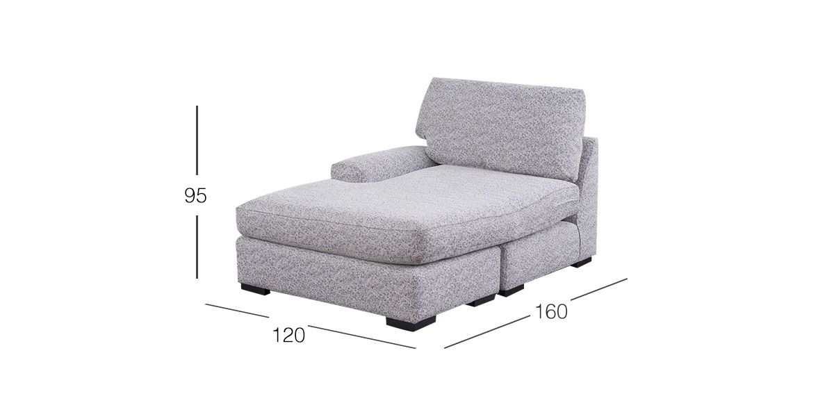 Sillón Largo Creta Plus Moka