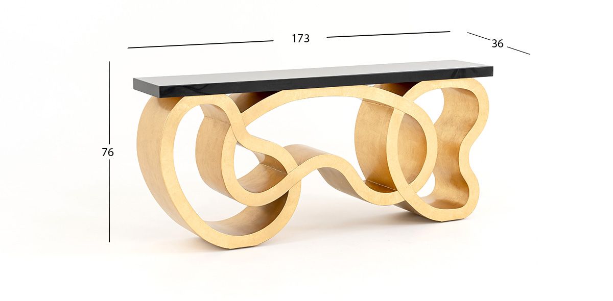 Consola De Mármol Aurum Dorado