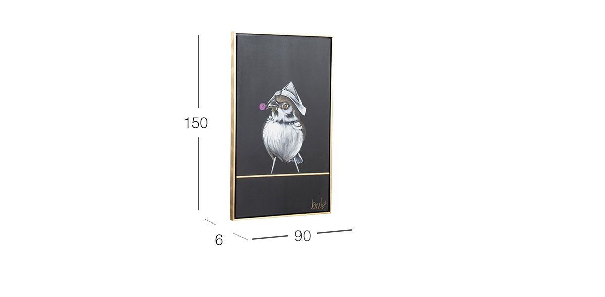 Cuadro Decorativo Giardino II Negro