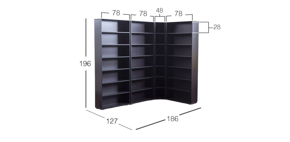 Librero con Esquinero Tobby Life Café