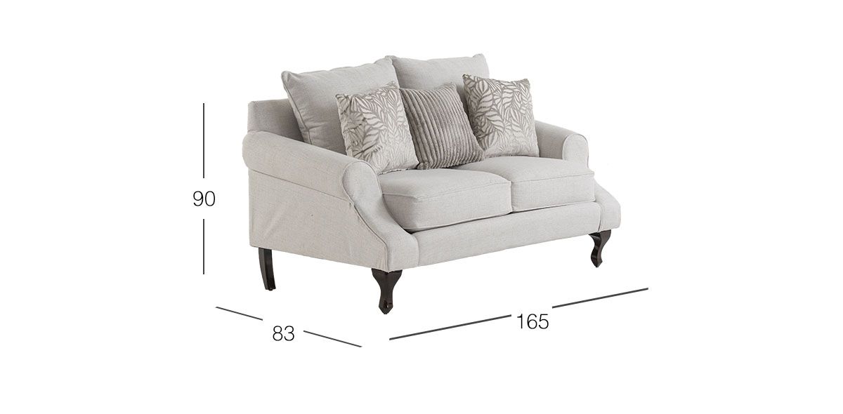 Sofá 2 Plazas James Fiora Ecru