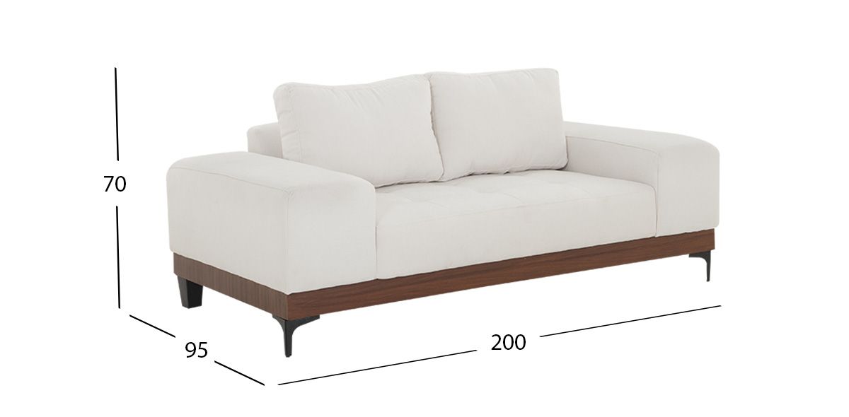 Sofá 2 Plazas Maya Blanco 