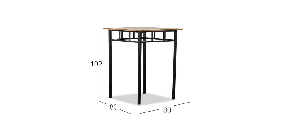 Mesa Alta Cuadrada Noruega Café