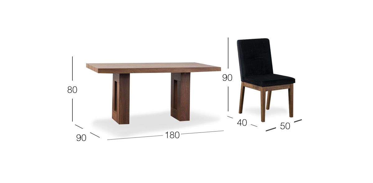 Comedor Rectangular Marbella Con Sillas Birmania Negro 7 Pzs