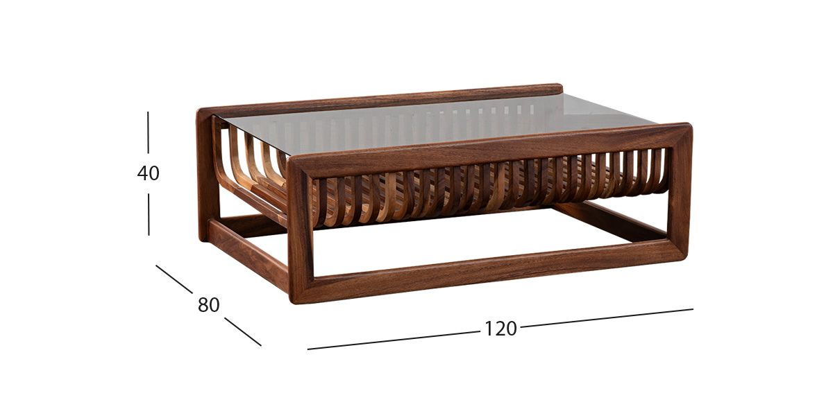 Mesa De Centro Rectangular Xoixon Café