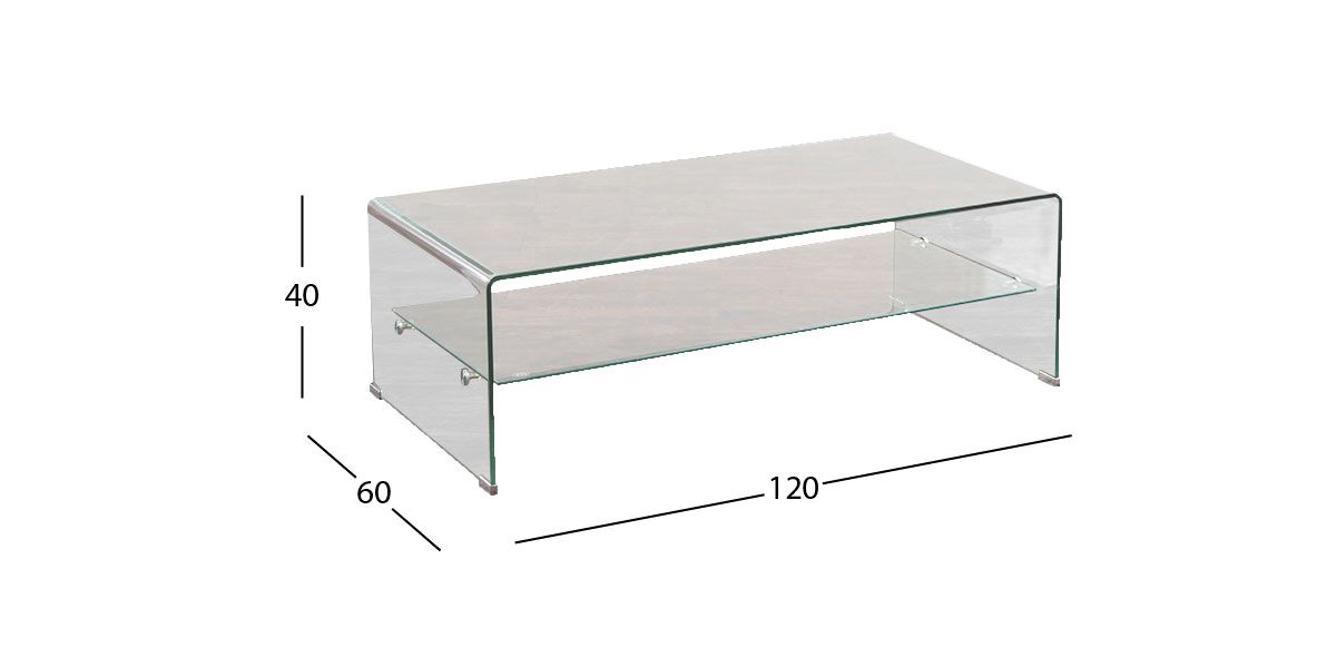 Mesa De Centro Curvo Rectangular Bilbao