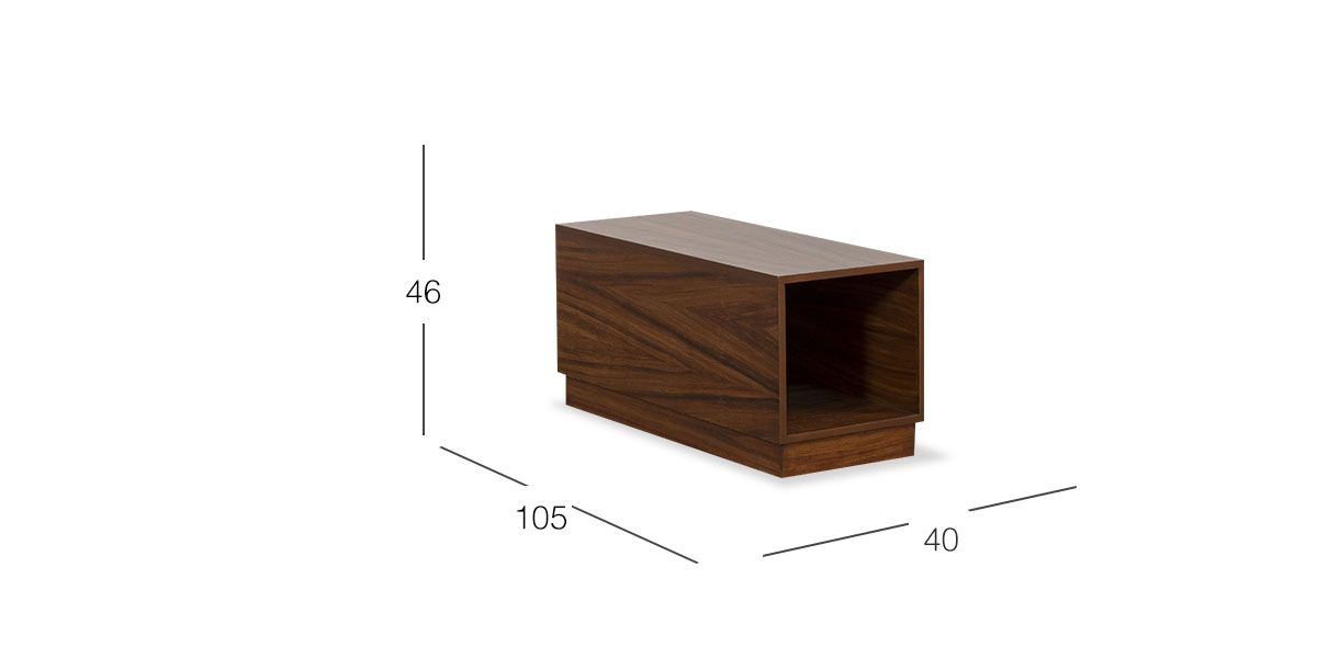 Mesa Lateral Rectangular Alice II Café