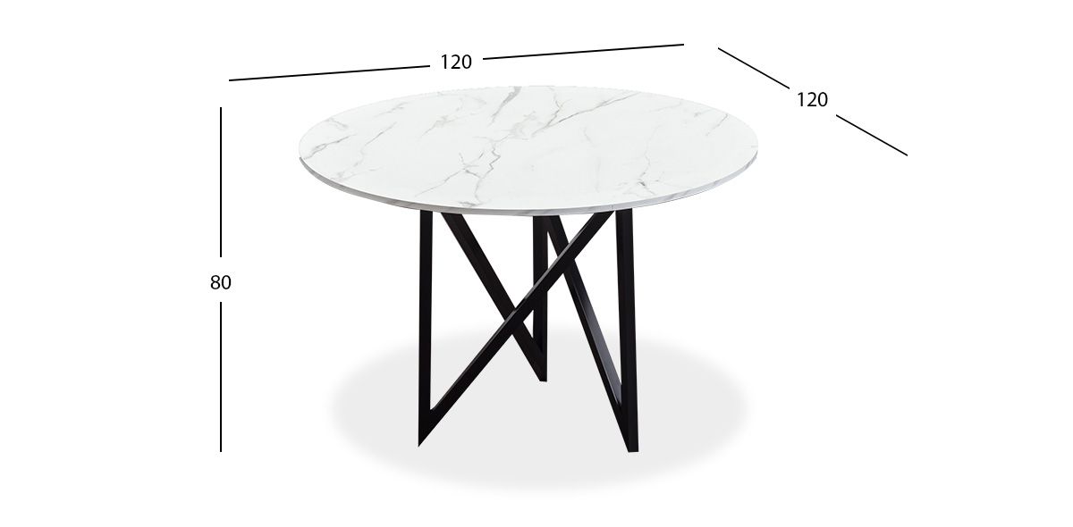 Mesa Comedor Redonda 120 Cm Nápoles Blanco