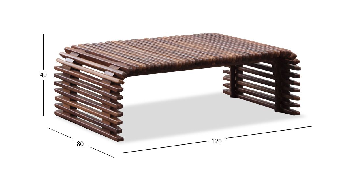 Mesa De Centro Rectangular Chiman Parota 