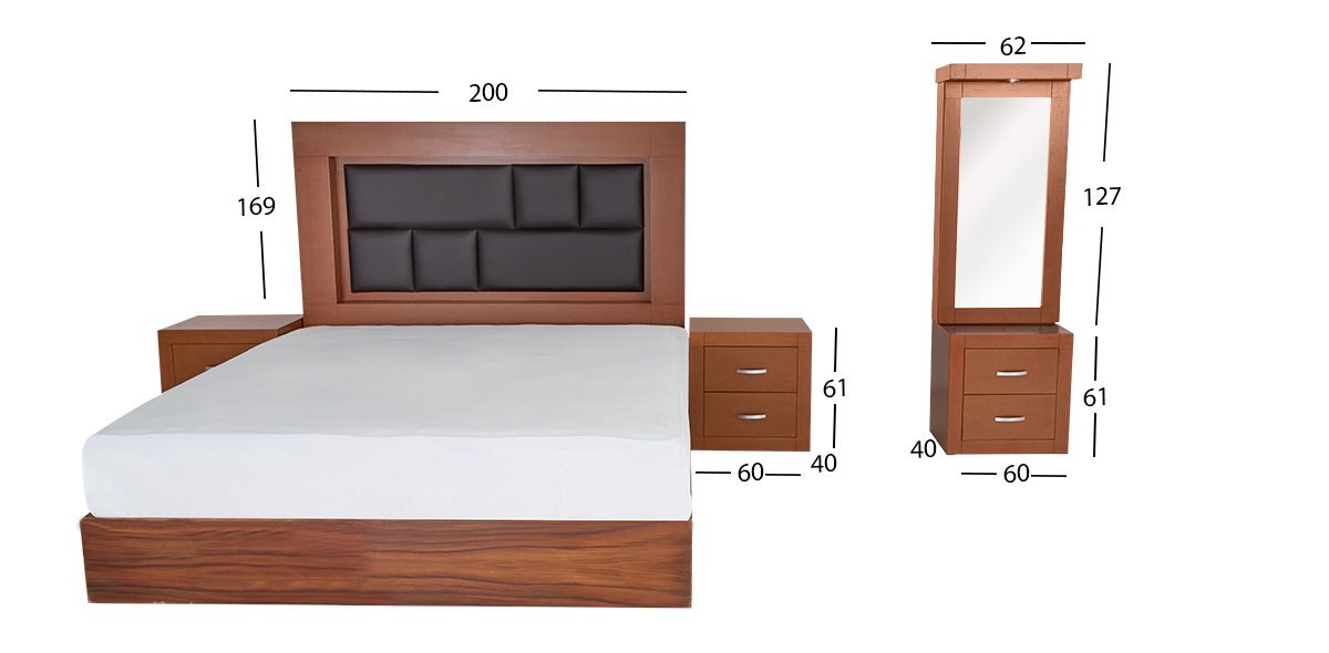 Recámara King Size Bali Avellana 5 Piezas