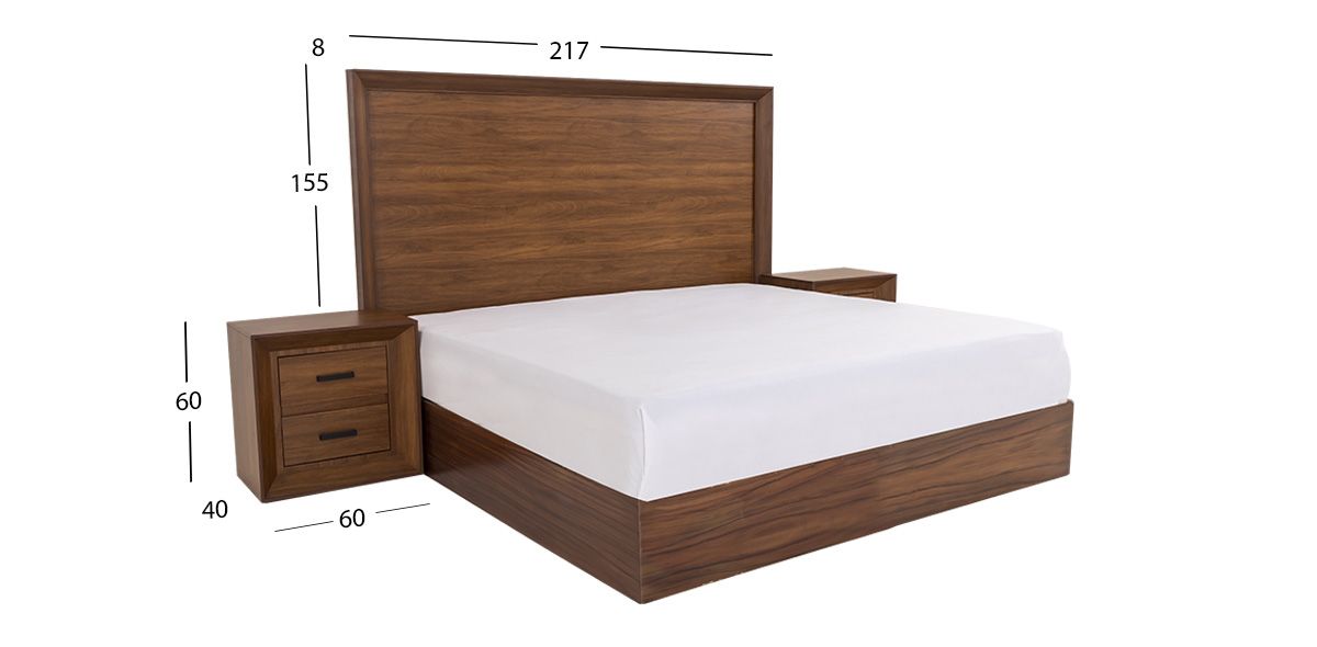Recámara King Size Maileny Lisa Café 3 Piezas