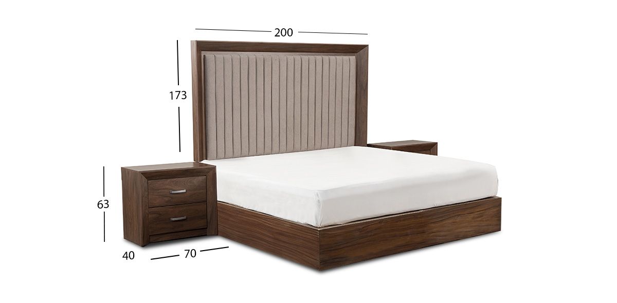 Recámara King Size Balandra CL Café 3 Piezas