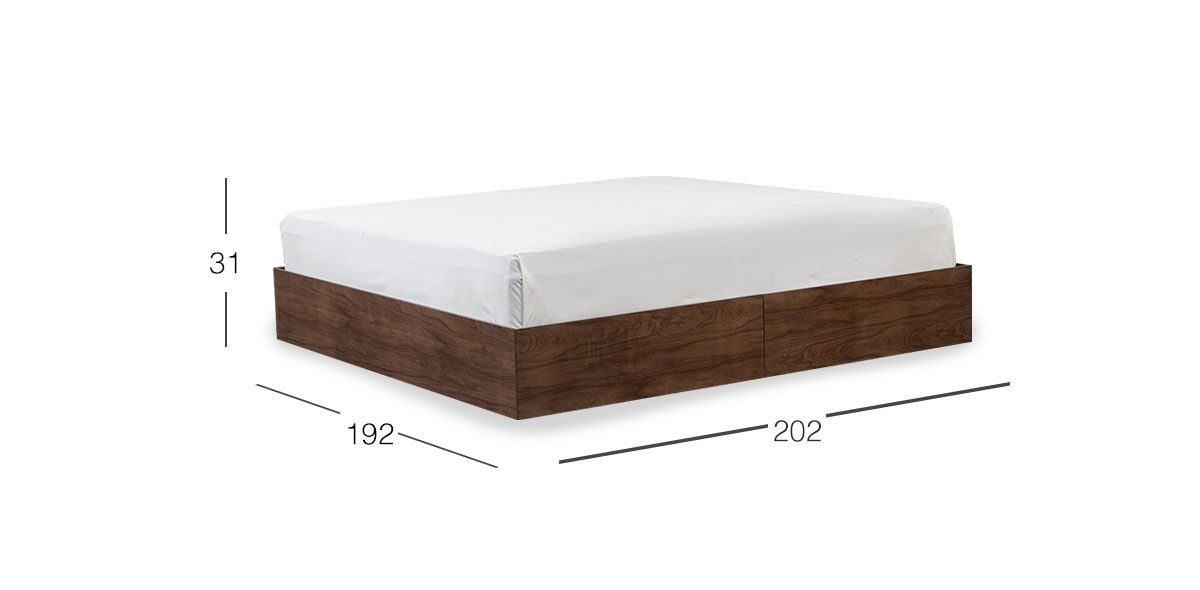 Base De Cama King Size Giannis Café 2 Piezas