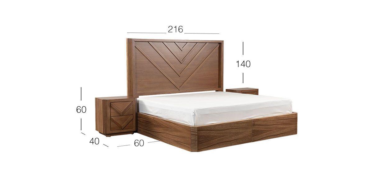 Recámara King Size Vitto Café 3 Piezas