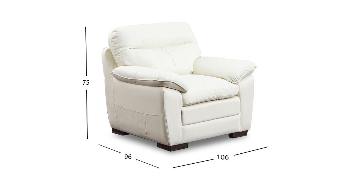 Sillón Piel Match Angels Blanco (Boal)