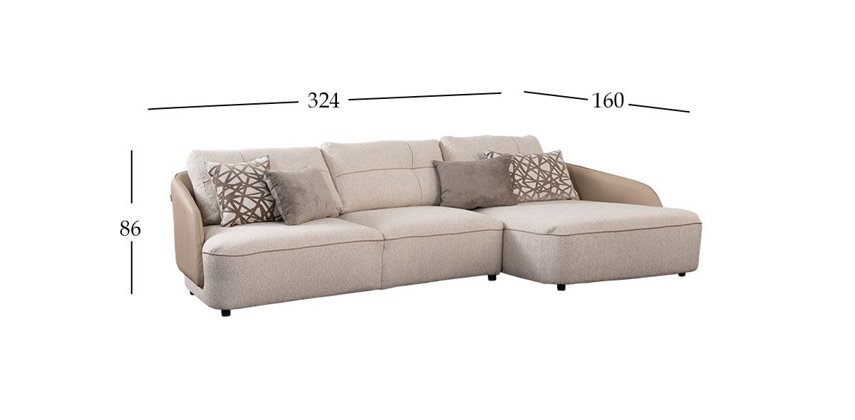 Sala Modular Derecha Testa Beige (Boal)