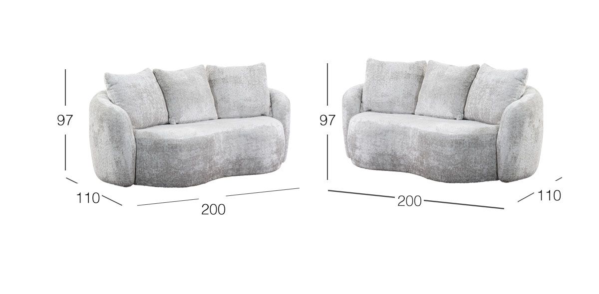 Sala Cornelia CL Gris 2 Piezas