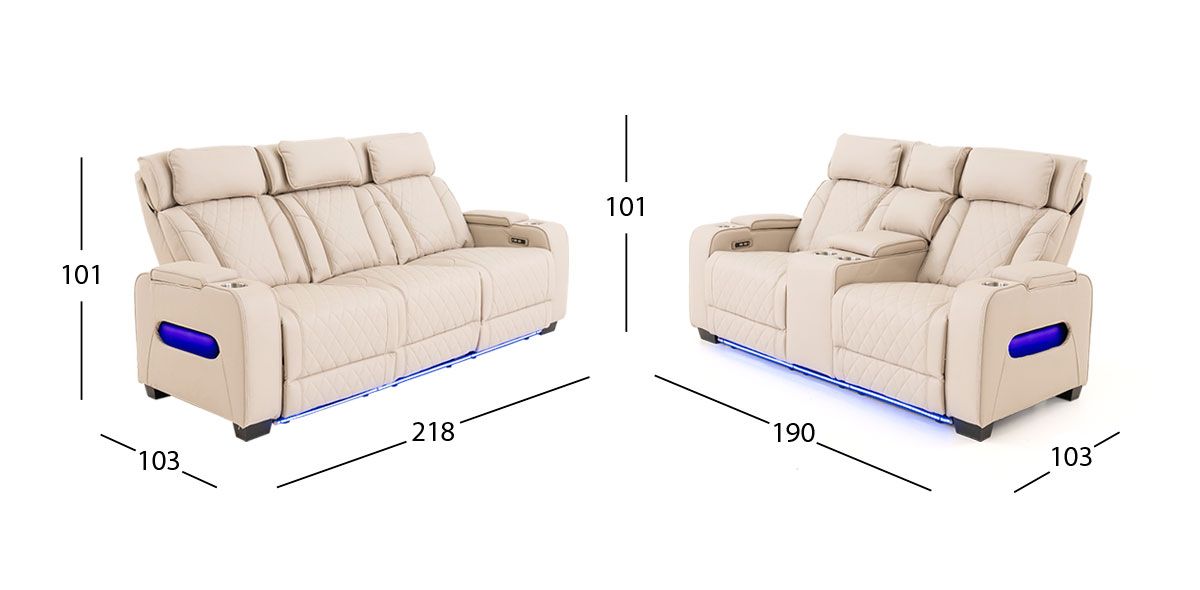 Sala Con Reclinables Eléctricos Jetour Beige