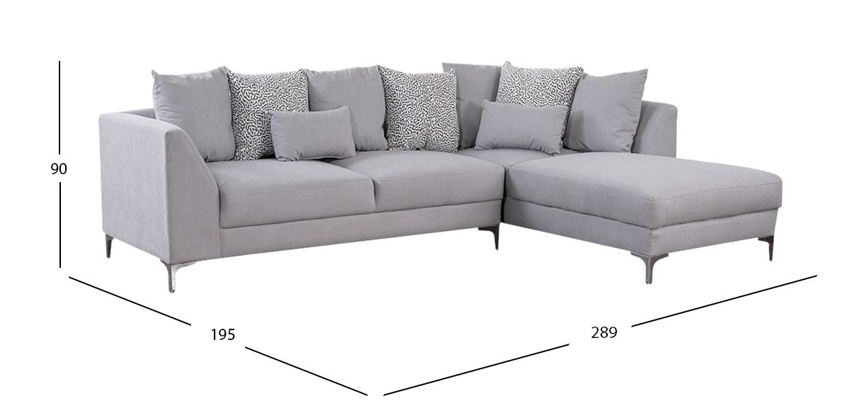 Sala En L Derecha Alexia Gris