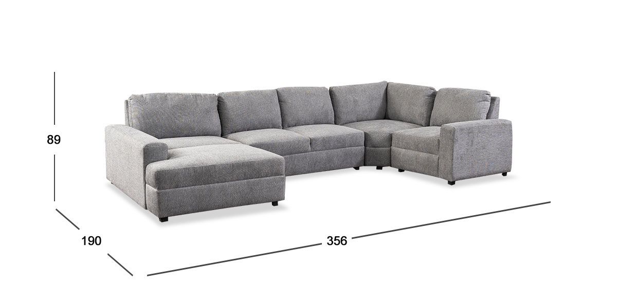 Sala Elite Gris Claro 4 Piezas