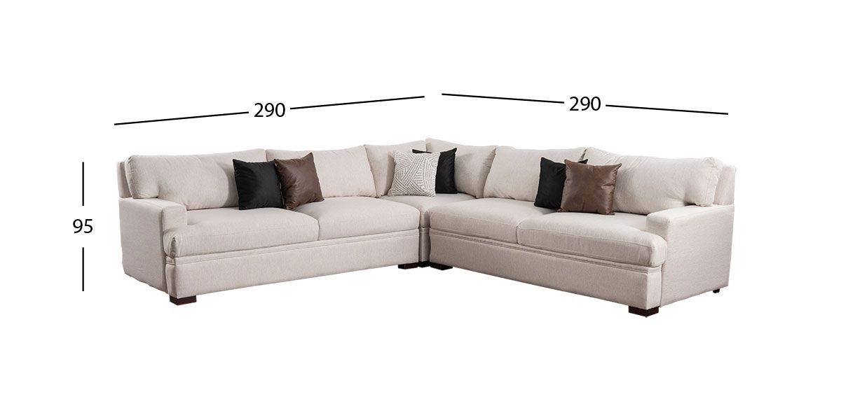 Sala Modular Esquinera Malaga Beige   