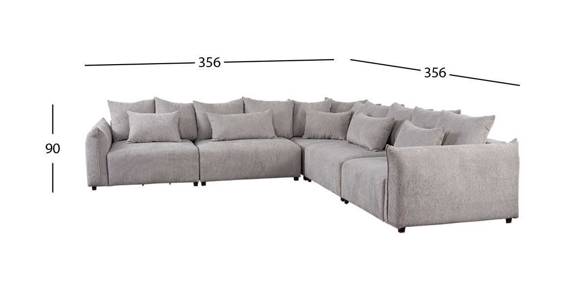 Sala Molarin CL Gris 5 Piezas