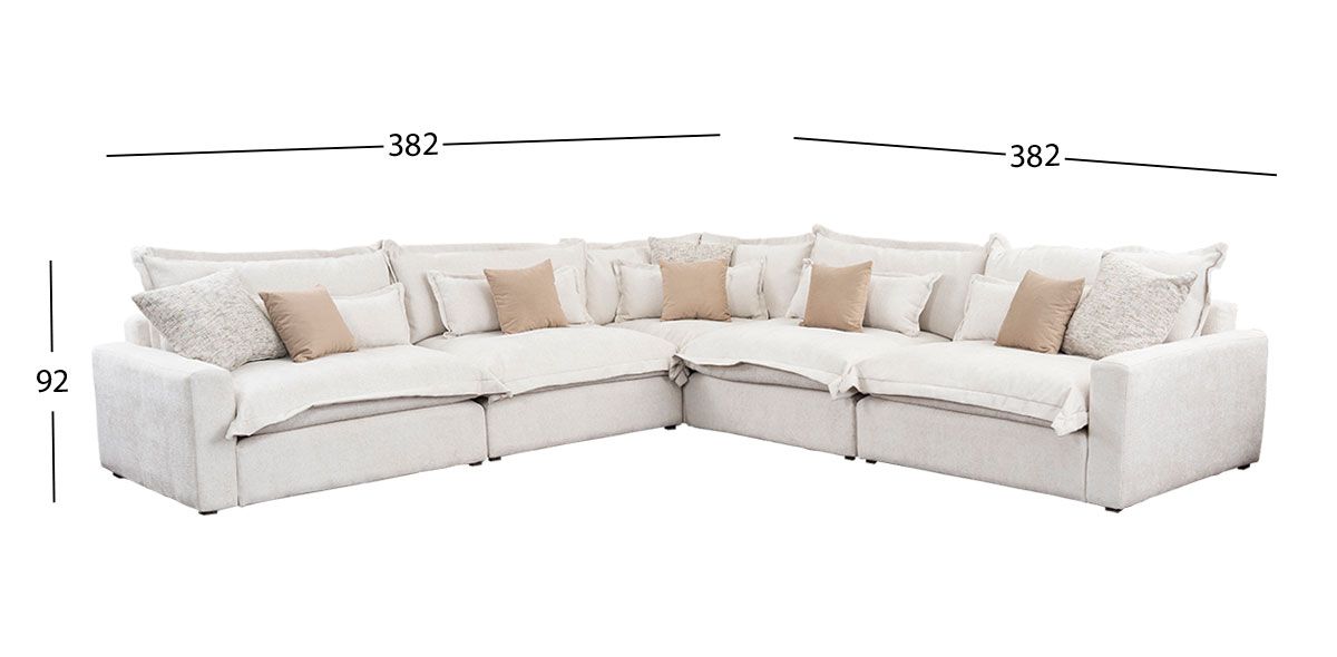  Sala Mariel Beige 5 Piezas