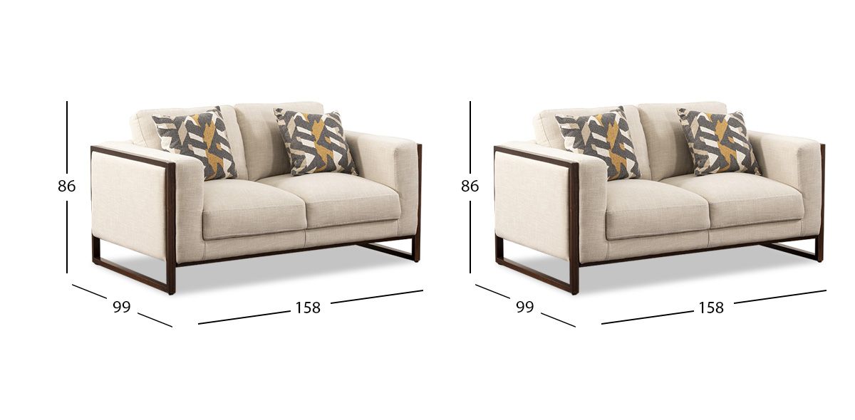 Sala Avino Beige (Boal) 2 Piezas