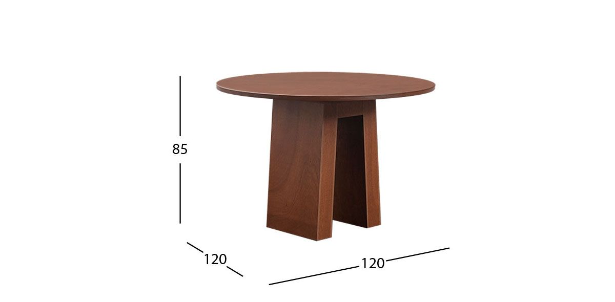 Mesa Comedor Redonda 120 Cm Berlian Café